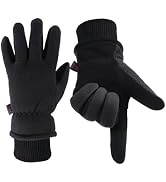 OZERO Men & Women Winter Gloves -30°F Deerskin Leather Water-resistant Windproof Cold Weather Glo...