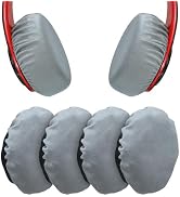 PChero Headphone Covers, 2 Pairs Washable Flex Headset Earpad Cloth Cover for Gym Training Aviati...