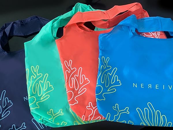 machine washable reusable grocery tote foldable carrier market bag packable washable nereiva