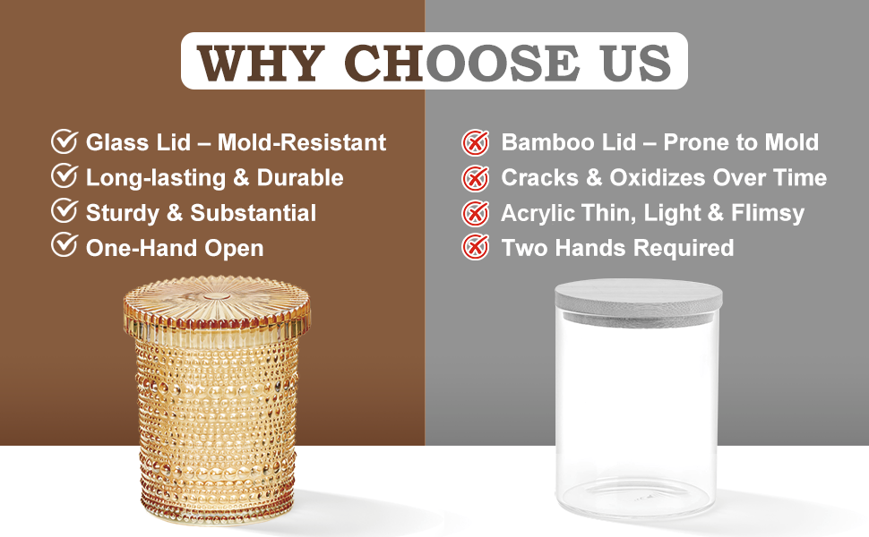 bathroom accessories, bathroom glass jars, bathroom jars with lids set, bathroom jars