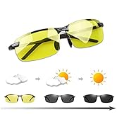 MIRYEA Men Photochromic Polarized UV400 Sports Sunglasses Day and Night Driving Glasses