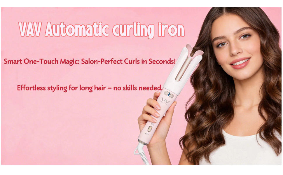 The 1.25 inch Rotating Curling Wand is designed for medium to long hair lengths.