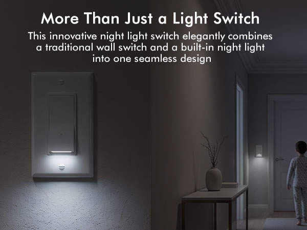 SOZULAMP Illuminated Light Switch, Single Pole, White, 15A 125V, 4 Pack