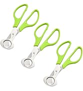 Calary 3Pcs Quail Egg Cutter Scissors Kitchen Egg Shears Tool (Green)