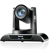 Tenveo NDI PTZ Camera AI Humanoid & Face Auto-Tracking, HDMI/LAN/USB3.0 PoE PTZ Camera 20X Optica...
