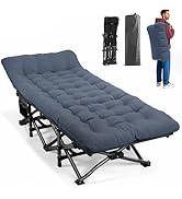 ATORPOK Camping Cot for Adults with Cushion Comfortable,Portable Folding Bed for Sleeping Support...