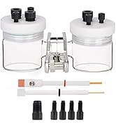 stonylab H-Type Electrolytic Cells, Borosilicate Replaceable Ion-Exchange Membrane Electrolyzer S...