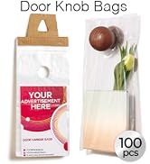 Door Hanger Bags 6” x 12” - Waterproof and Secure 100 Pack Perfect Display for Your Advertisement...