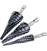 ROGAPER M35 Four Spiral Flute Cobalt Step Drill Bit Set 1/8"-7/8", Industrial Grade Wear-Resistan...