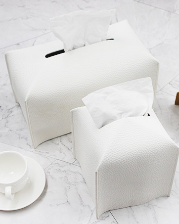 leather tissue box cover