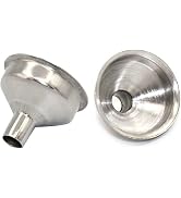 2Pcs Silver Small and Stainless Steel Funnel Suitable for Kinds of Hip Flasks Wine Pot Filler Att...