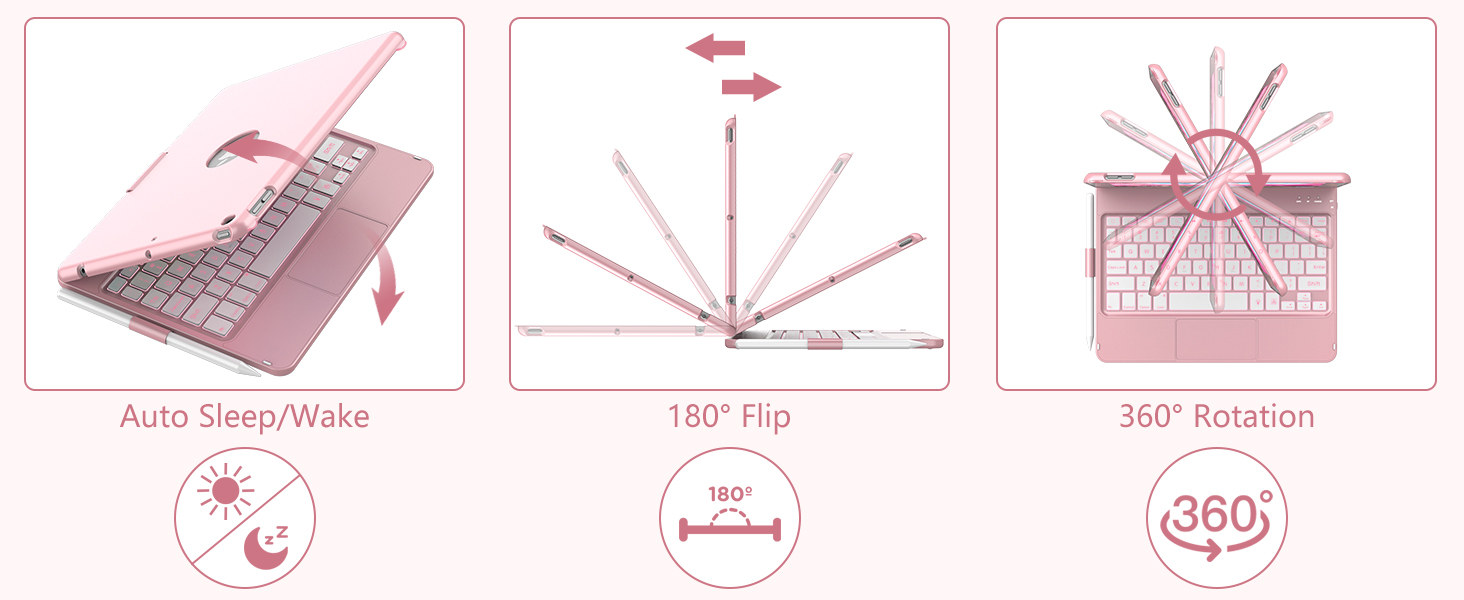 360° swivel & 180° flip