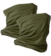 VULKIT 2 Pack Neck Gaiter Face Mask Scarf Reusable Bandanas Tube UV Protection Balaclava Outdoor ...