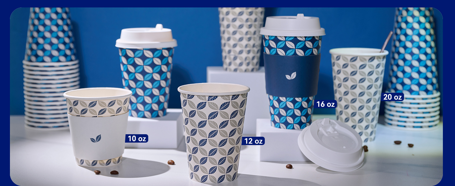 coffee cups with lids sleeves