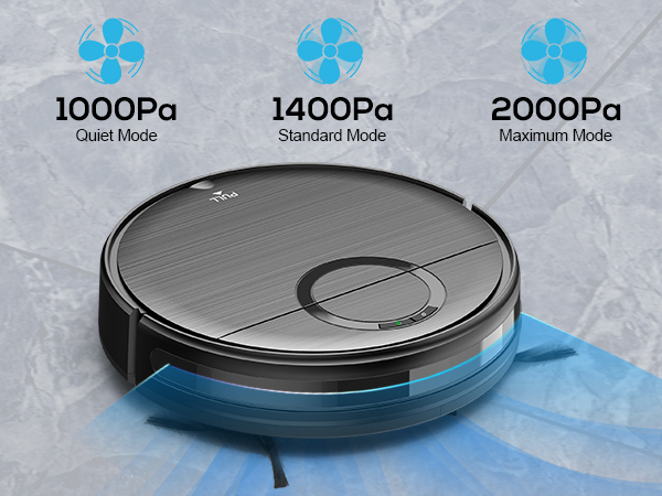 (blue)robot vacuum and mop adjustable suction- Phone