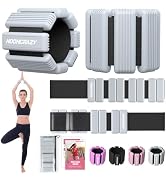 Pilates Wrist Ankle Weights for Women, Wearable Strong Arm & Leg Weights Set of 2(1Lbs Each), Adj...
