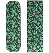 ZUEXT 9" x 33" Skateboard Grip Tape, 2Pack Bubble Free Waterproof Green Maple Leaf Grip Tape Long...