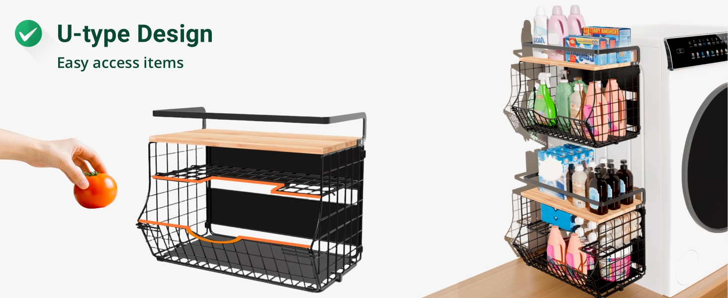 Magnetic shelves for fridge attach to refrigerator sides, creating instant extra storage space
