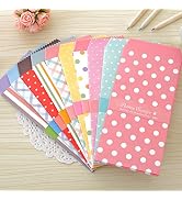 SCStyle 50 Pack Colored Envelopes 3.35 x 6.89 Inches 10 Unique Design Cute Coin invitation Gift C...