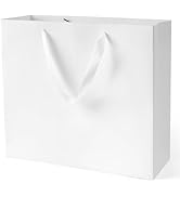 MOXARYSU White Gift Bags With Handles: 12.5x4.5x11 Inch 6pcs Large Paper Gags Bulk For Birthday W...