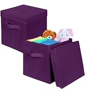 ShellKingdom Storage Bins, Foldable Fabric Storage Cubes with Lid, Clothes Storage Organizer Draw...