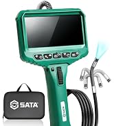SATA Articulating Borescope Camera with Light, 210° Two-Way Endoscope | 4.3" IPS HD Display, 1080...