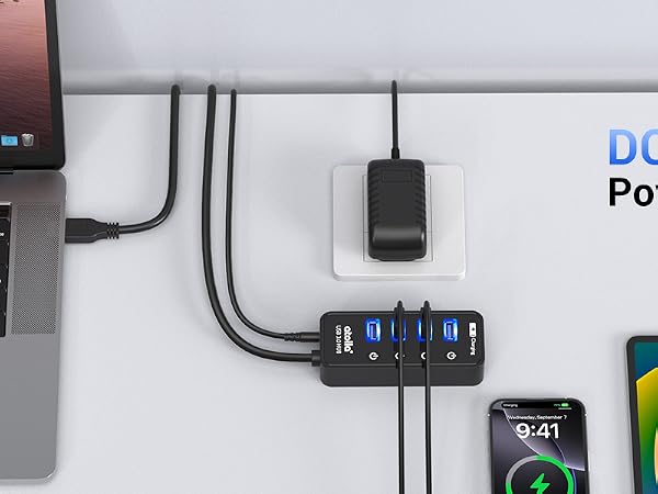 DC 5V power supply included to reliably power multiple connected devices