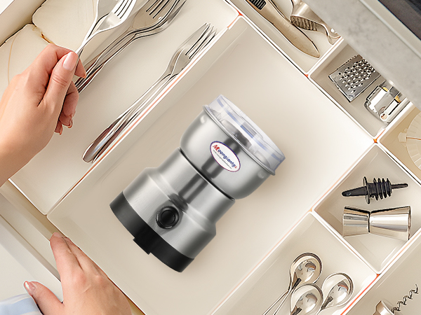 easy to store in a cabinet or drawer