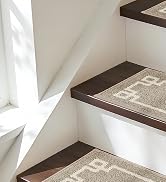 BEQHAUSE Stair Treads for Wooden Steps Non Slip Washable Carpet Stair Treads with Reusable Residu...