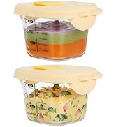 SUPVOX 2Pcs Food Storage Containers: 8 oz Food and Snack Storage Jars with Sealing Lids - Leakpro...