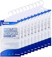 VEVOR Hanging Moisture Absorber, 9.3 oz Hanging Closet Dehumidifier Bags(10 Packs), Fragrance Fre...