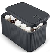 Medicine Lock Box with Code,Taller Size Small Lock Box with Combination Code for Medication Safe,...
