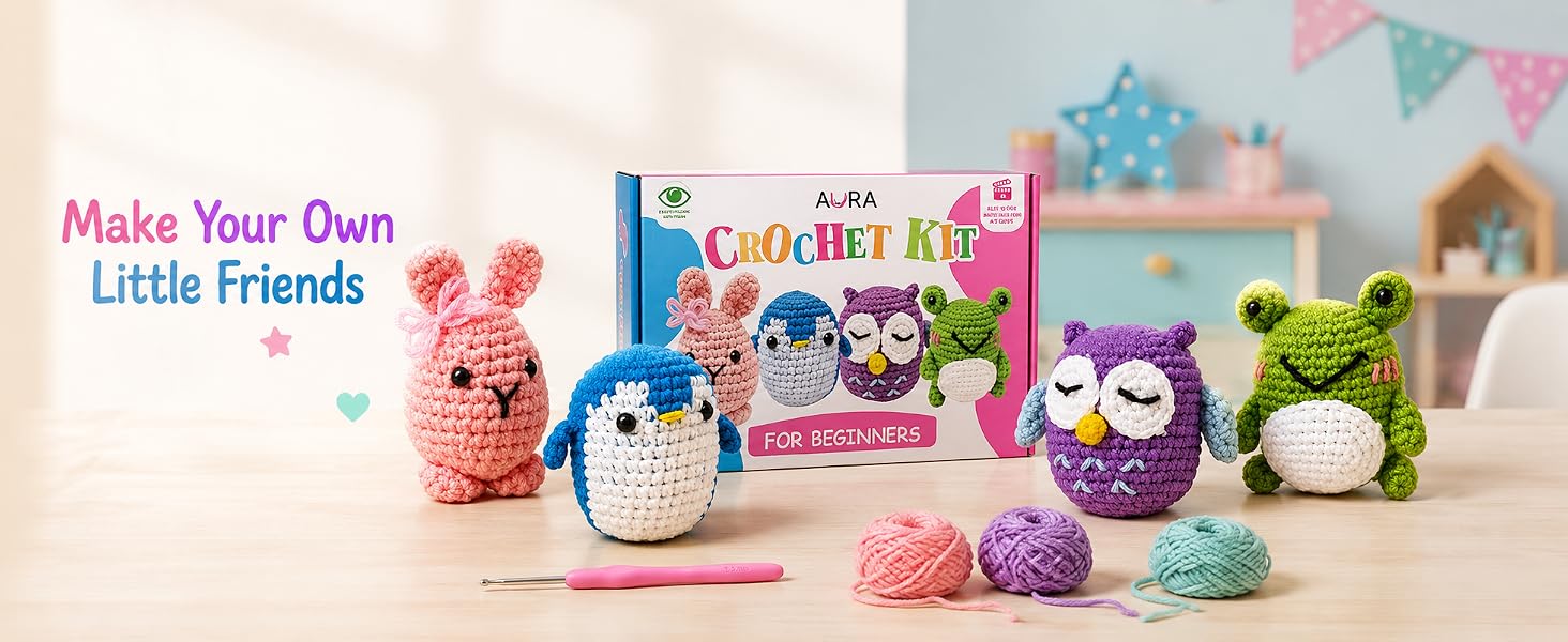 create together crochet kit for kids family bonding beginner crochet kit