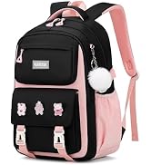 Girls Backpack, Kids Backpack for Girls with Anti-theft Back Pocket, Lightweight School Back pack...