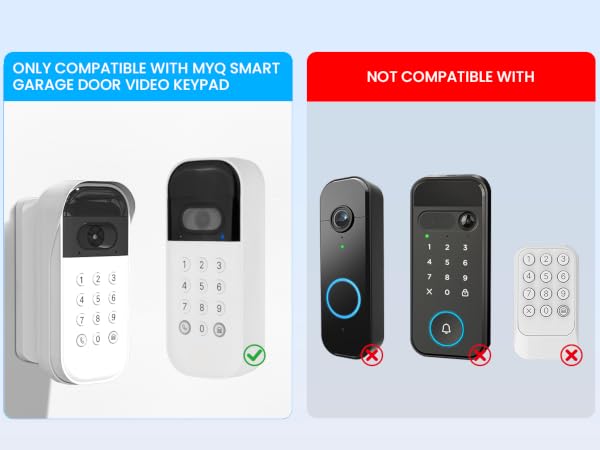 compatible with myq smart garage video keypad for myq garage door openers and smart garage camera