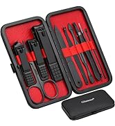 Glamne Manicure Set Nail Clippers Kit Professional Stainless Steel Nail Care Tools with Leather T...