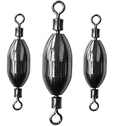 AMYSPORTS Drop Shot Fishing Weights Sinkers Saltwater Bass Fishing Sinker Weight Casting Freshwat...