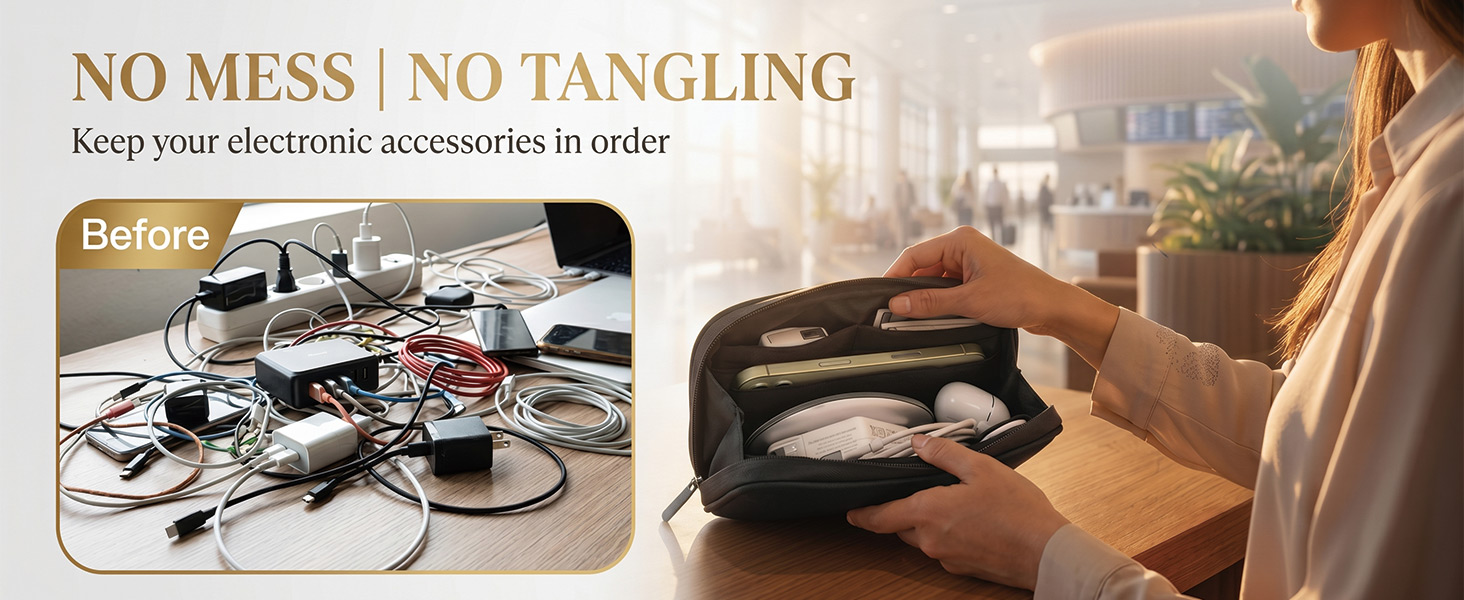 Electronics Organizer Travel Case