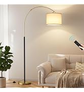 Ambimall Dimmable Arc Floor Lamp with Remote, Color Temperatures and Brightness Adjustable, Arche...