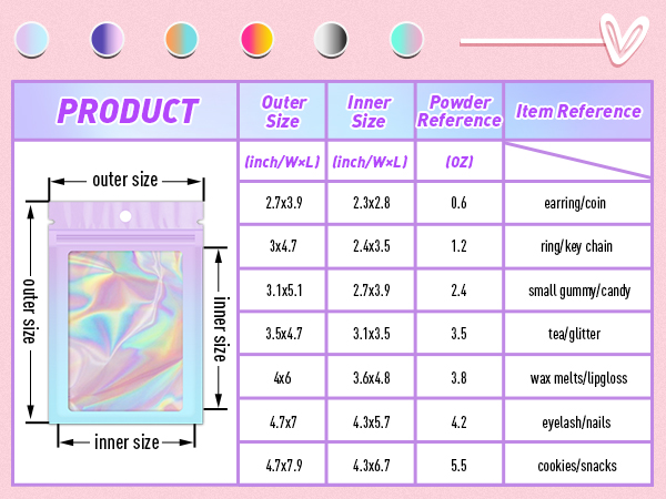 funfery purple blue holographic bags