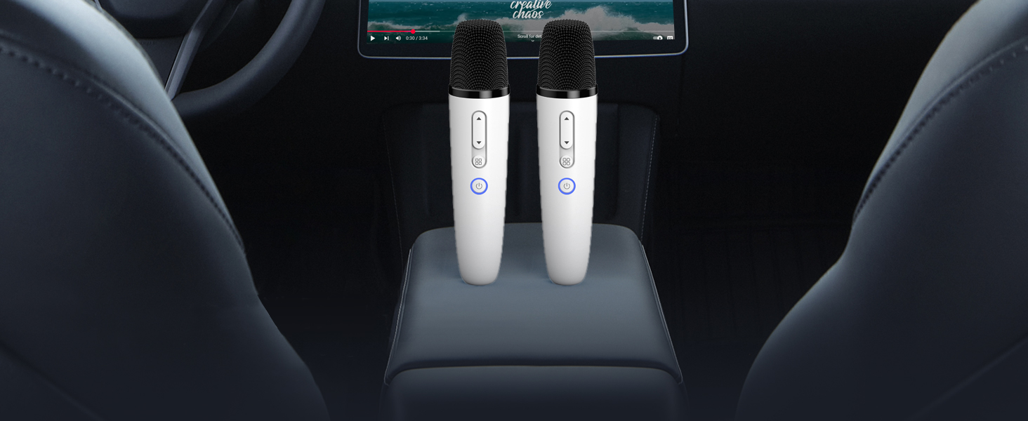 wireless microphone karaoke for tesla model y