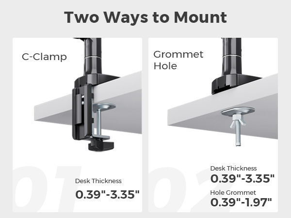 Two ways to mount