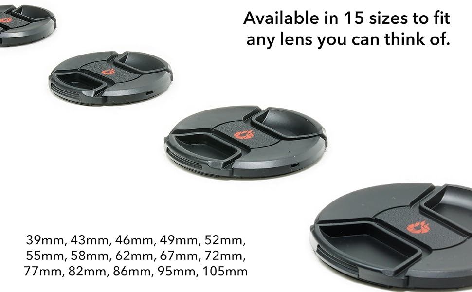 Center-Pinch Lens Cap 15 Sizes Breakthrough Filters