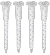 Xiaoyztan 50 Pcs 1.3ml Epoxy Mixing Nozzle Tip or Static Mixer Plastic Resin Mixing Tip for AB Gl...
