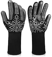 Comsmart BBQ Gloves, Heat Resistant Gloves, Silicone Non-Slip Grill Gloves, Fireproof Oven Gloves...