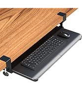 BONTEC Keyboard Tray Under Desk, Pull Out Keyboard & Mouse Tray with C Clamp, 25.6“(30” Including...