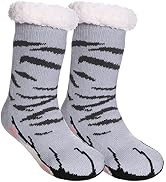 SDBING Kids Fuzzy Slipper Socks Boys Girls Soft Cozy Fluffy Grips Socks Winter Warm Non Slip Chri...