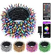 Minetom LED Color Changing Smart RGB Christmas Tree Lights, 82ft 250LED String Twinkle Lights, 16...