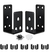 12Pack Door Barricade Brackets,Heavy Duty Door Security Bar, Open Security Bar Holder U Brackets,...