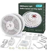 MY BEAUTY LIGHT Motion Activated LED Strip Lights, 65.6ft LED Light Strip with Day or Night 2 Lig...